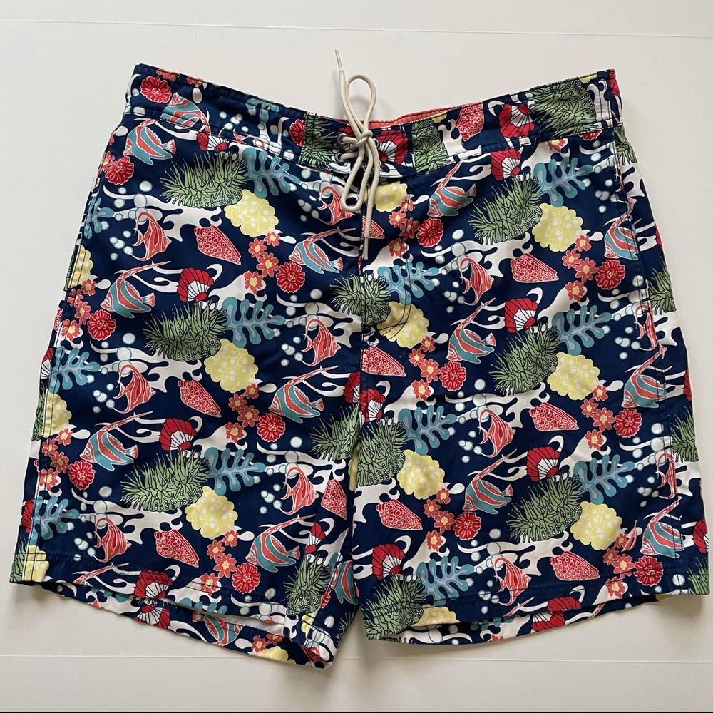 Men’s Nautica Swim Trunks/Shorts coral sea fish XL